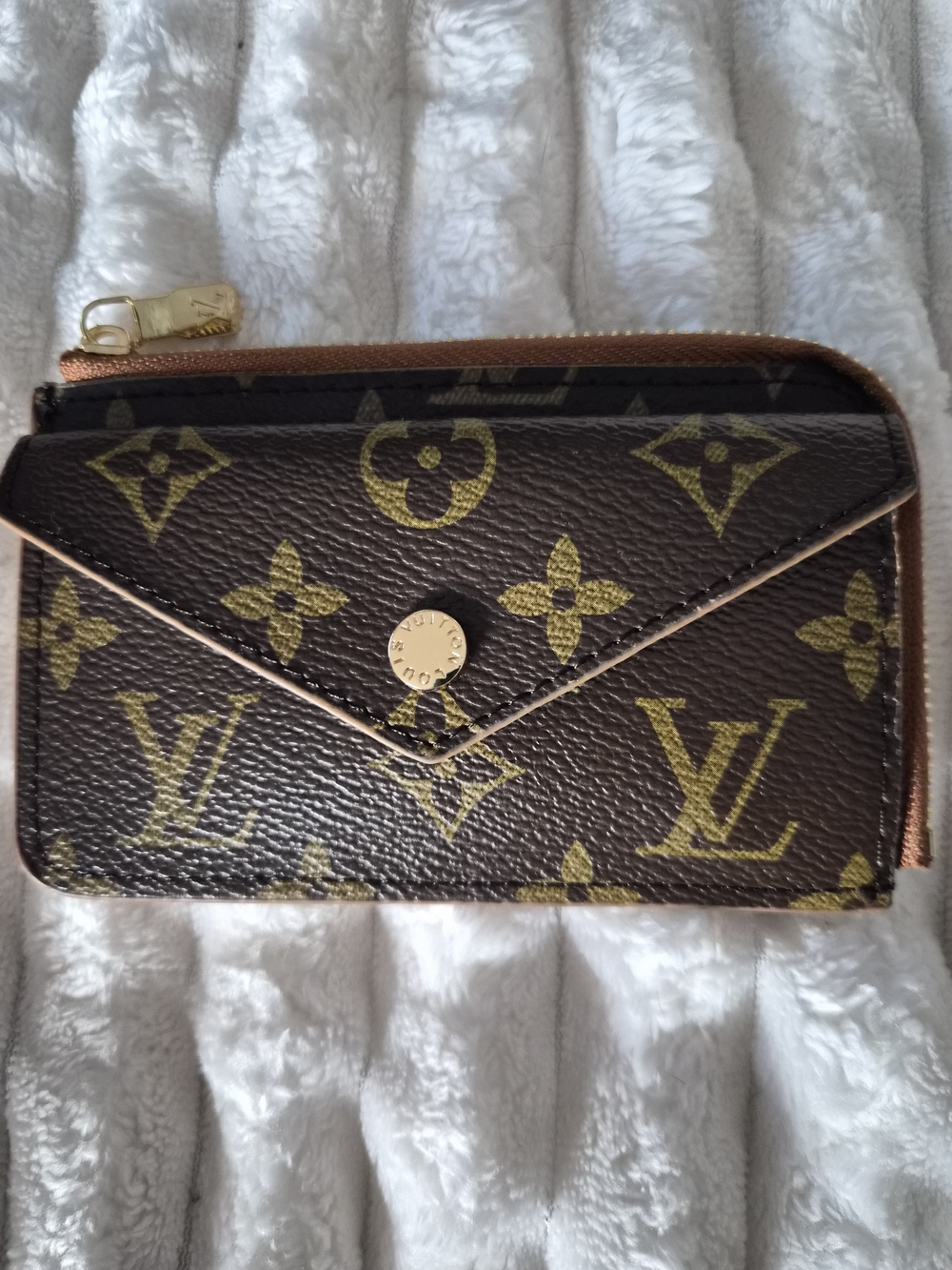 Louis Vuitton Monogram Compact Brown Leather Card Wallet